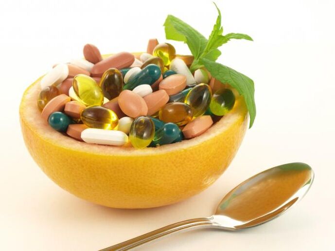 A variety of vitamins to increase power
