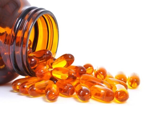 Capsules of vitamins