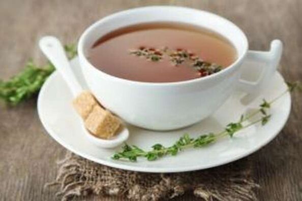 The impotence tea prepared by thyme